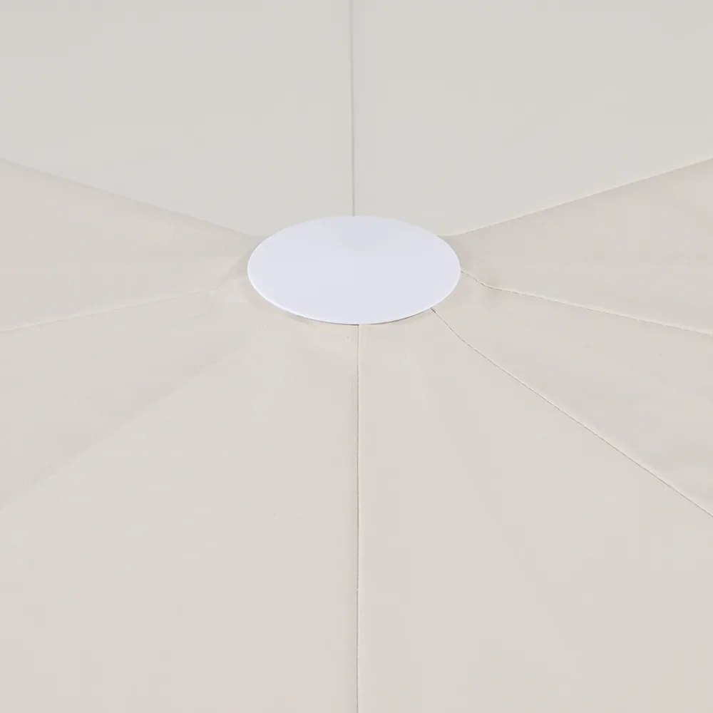 Smart parasoll 250 cm matt white Kat.5 800 Red Stripe