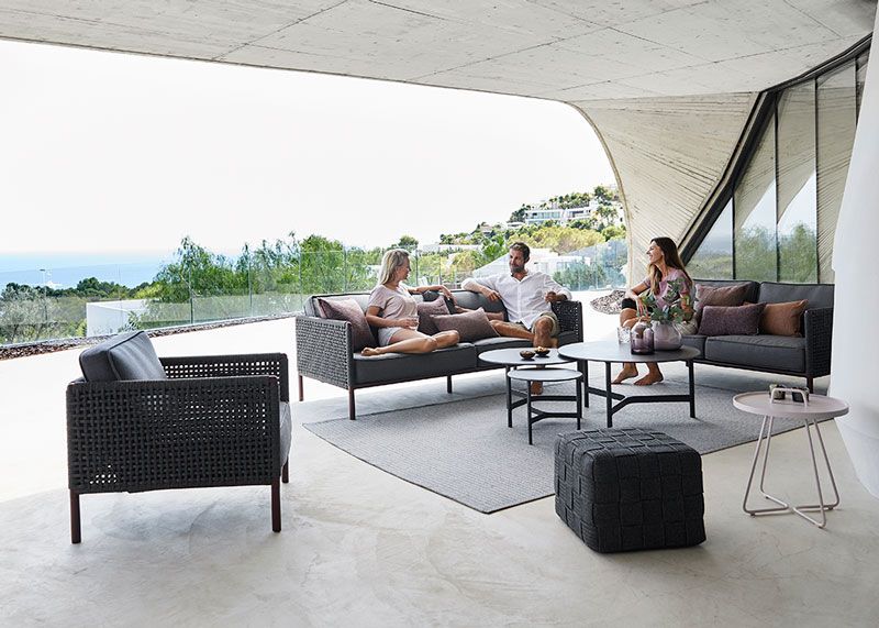 Encore 2-seters sofa  Grey / Bordeaux