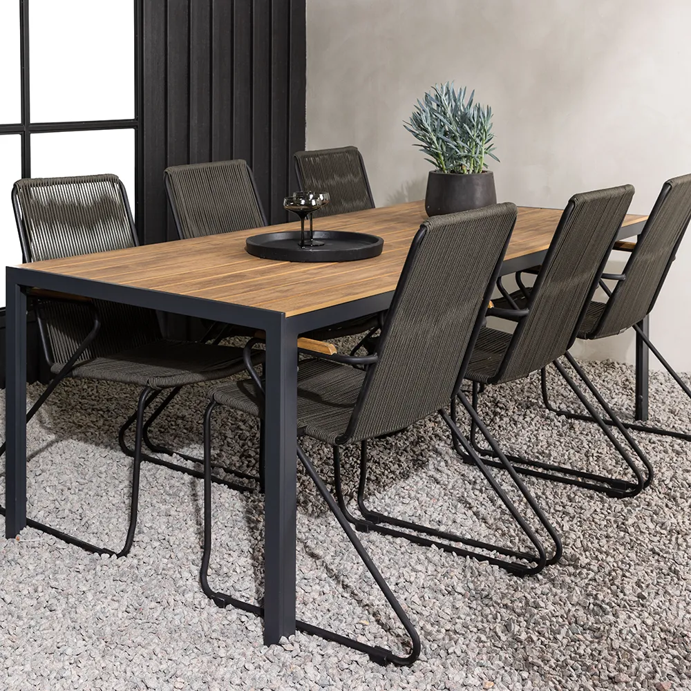 Bois spisestol mørk grå 2-pakning