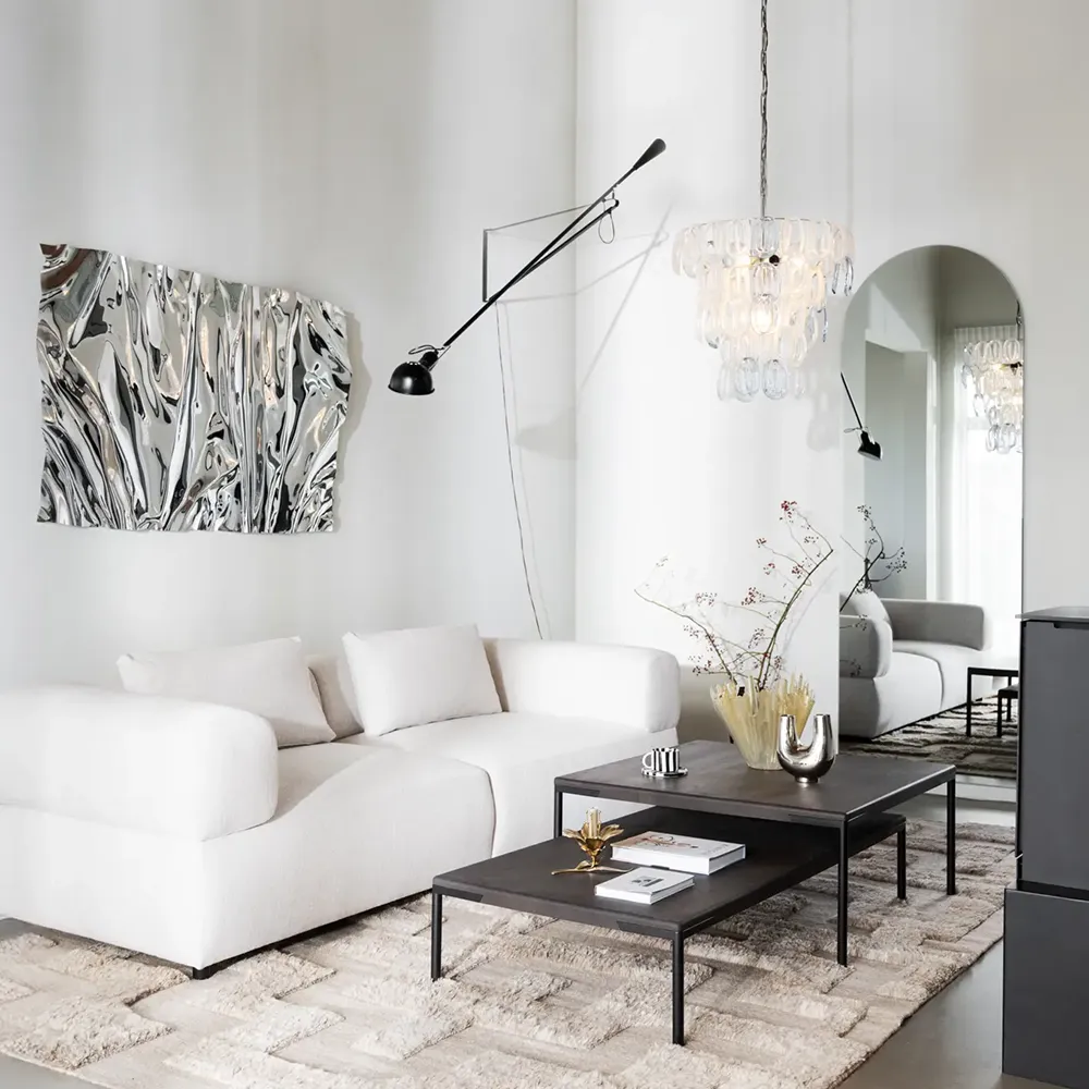 Falkner sofa 3-seter stoff Oscar lys beige