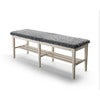 Nadja Bench 130 cm Hvitoljet ask/safeskinn Lysegrå
