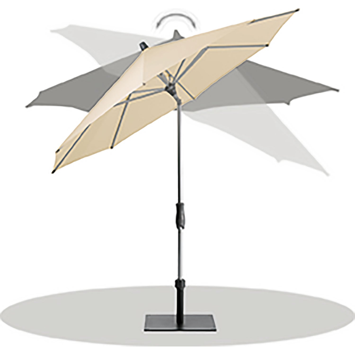 Alu-Twist parasoll 300 cm kat.5 523 Champagne