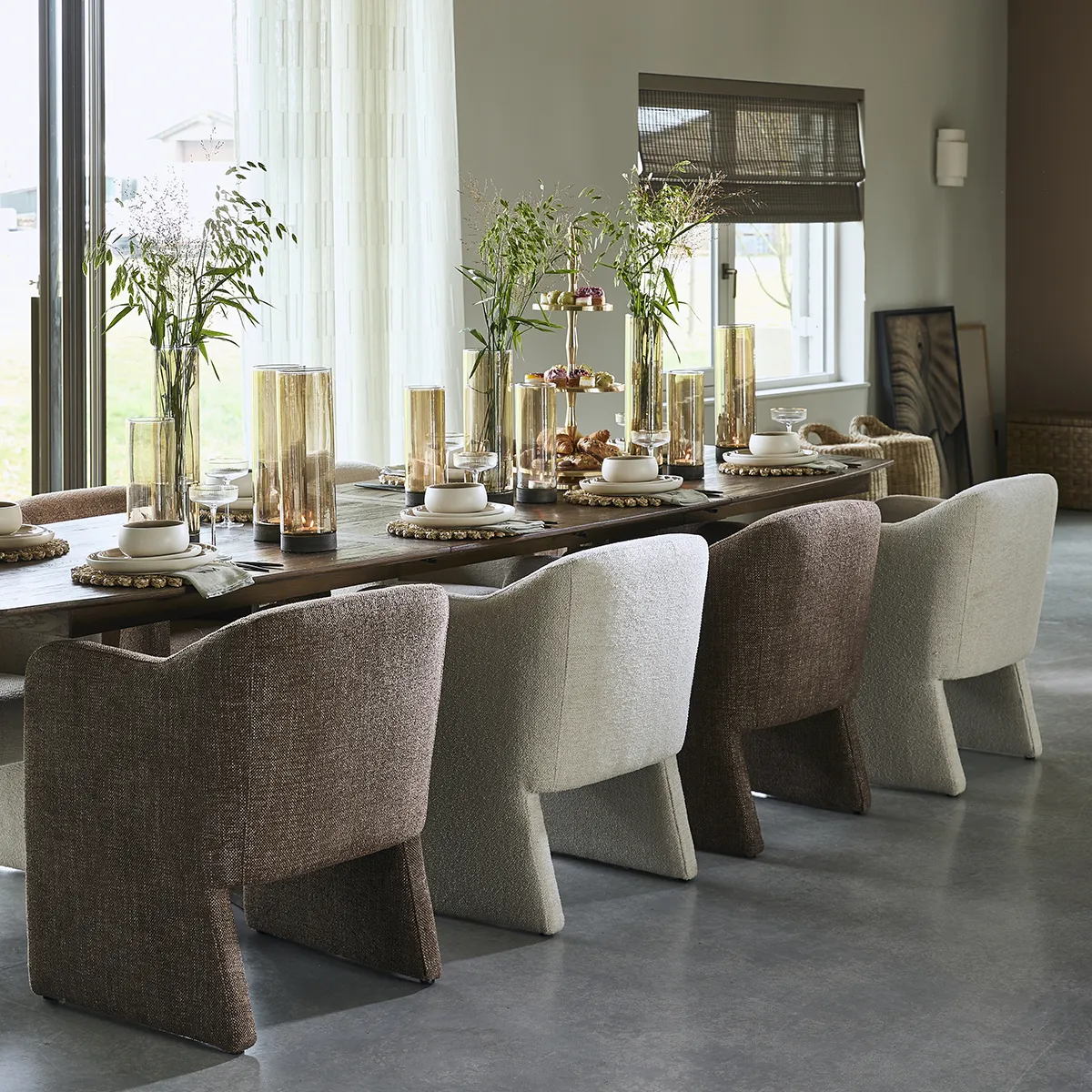 Spisestol Napoli Beige med armlener