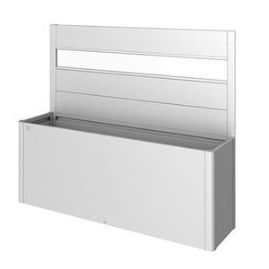 Skjerm for plantebed 4x1 m med akrylglass metallic