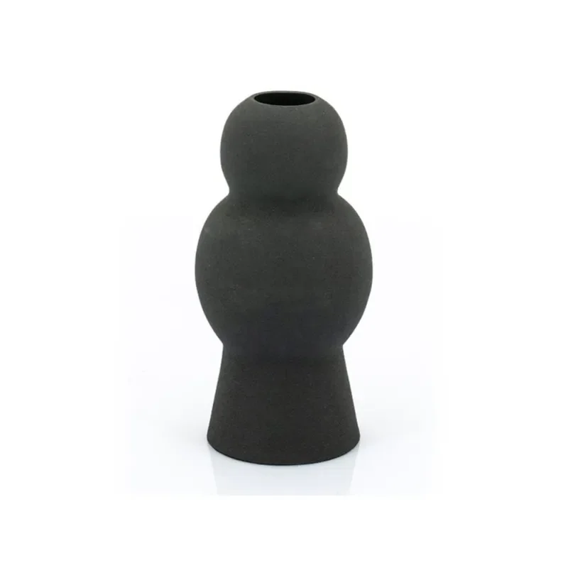 Bold vase 10x10x20.5 cm jern svart