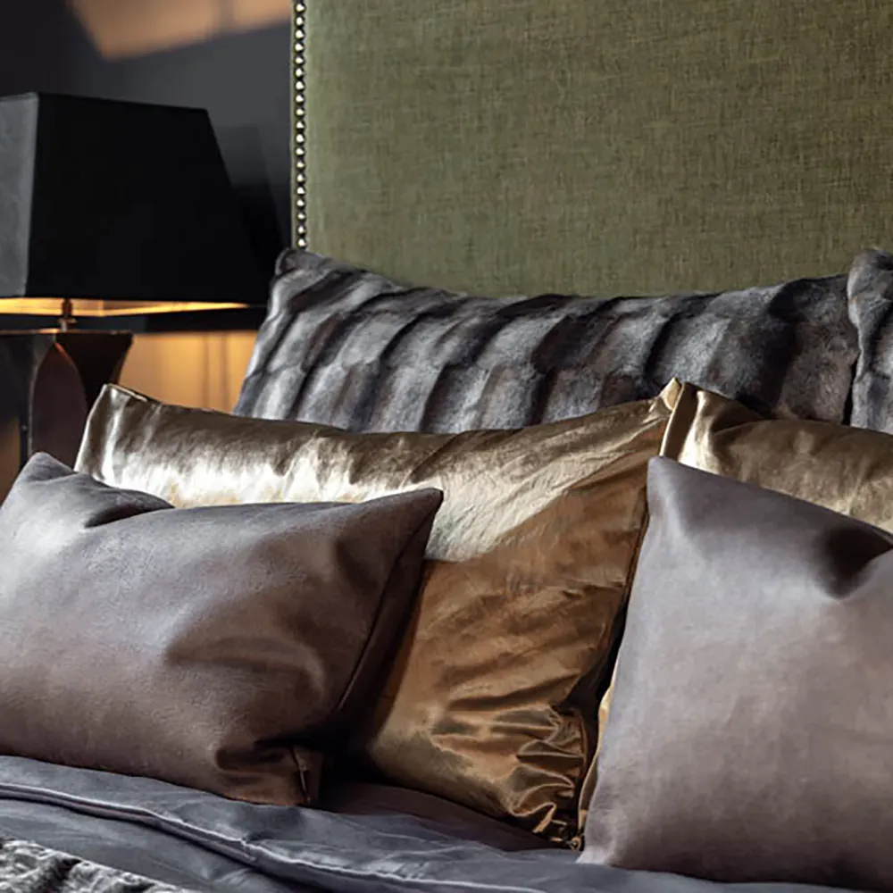 BELMONT Putetrekk Grey/Simply Greige med vevd bakside 60x60 cm