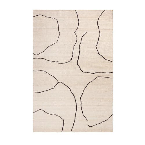 Håndvevd Teppe i Jute Gesso Off-White 200x300 cm