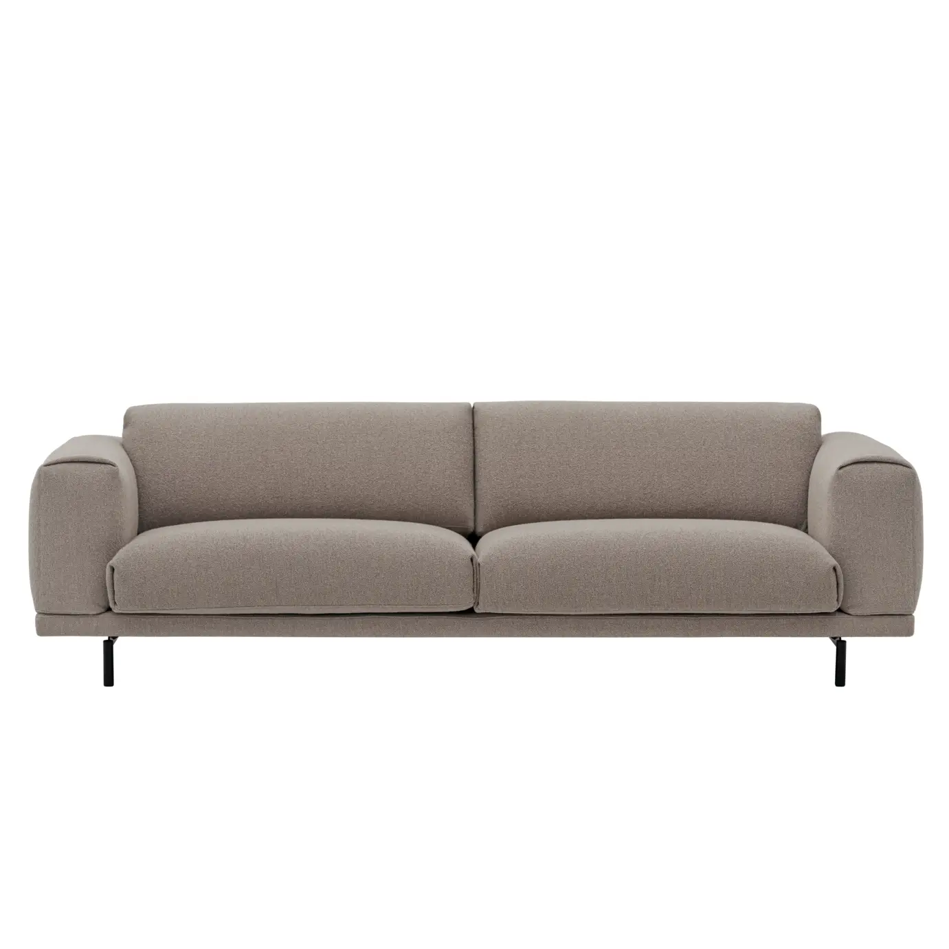 Rest Sofa 3-seters metallbase med peis 6/svart