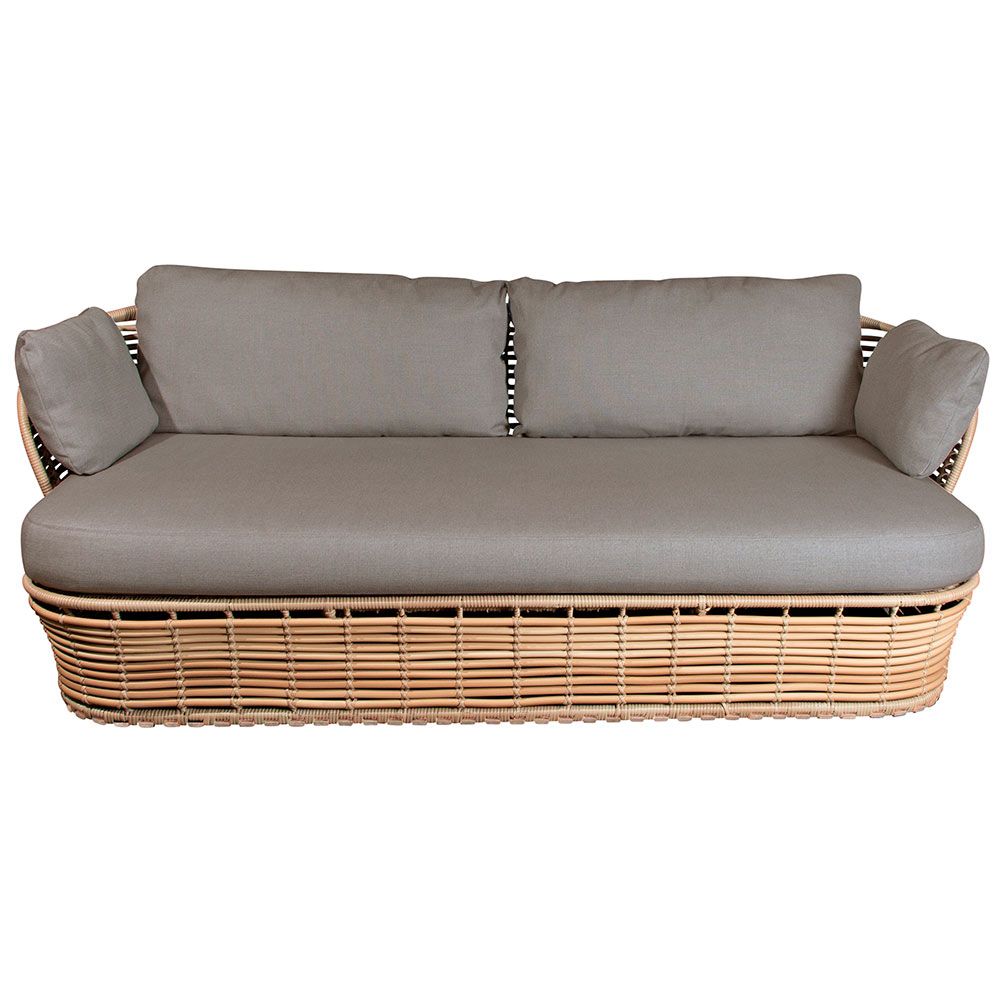 Loungesofa Basket Natural Artificial Wicker Incl Light Airtouch Putesett