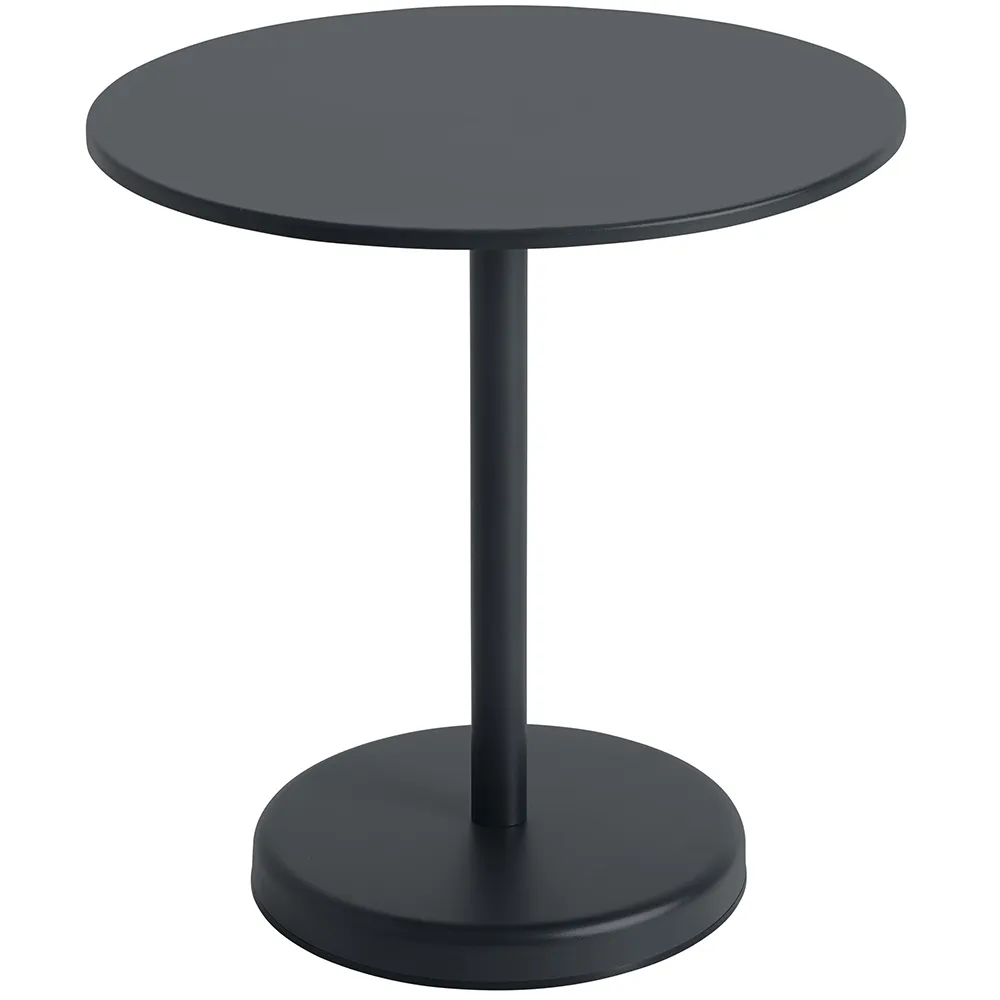Linear Steel Bistrobord Ø70 cm Anthracite Black 