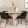 Tvist spisestol svart PU 2-pakning