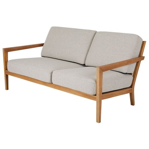 Populär 2,5-seter sofa natur/svart teak Brafab