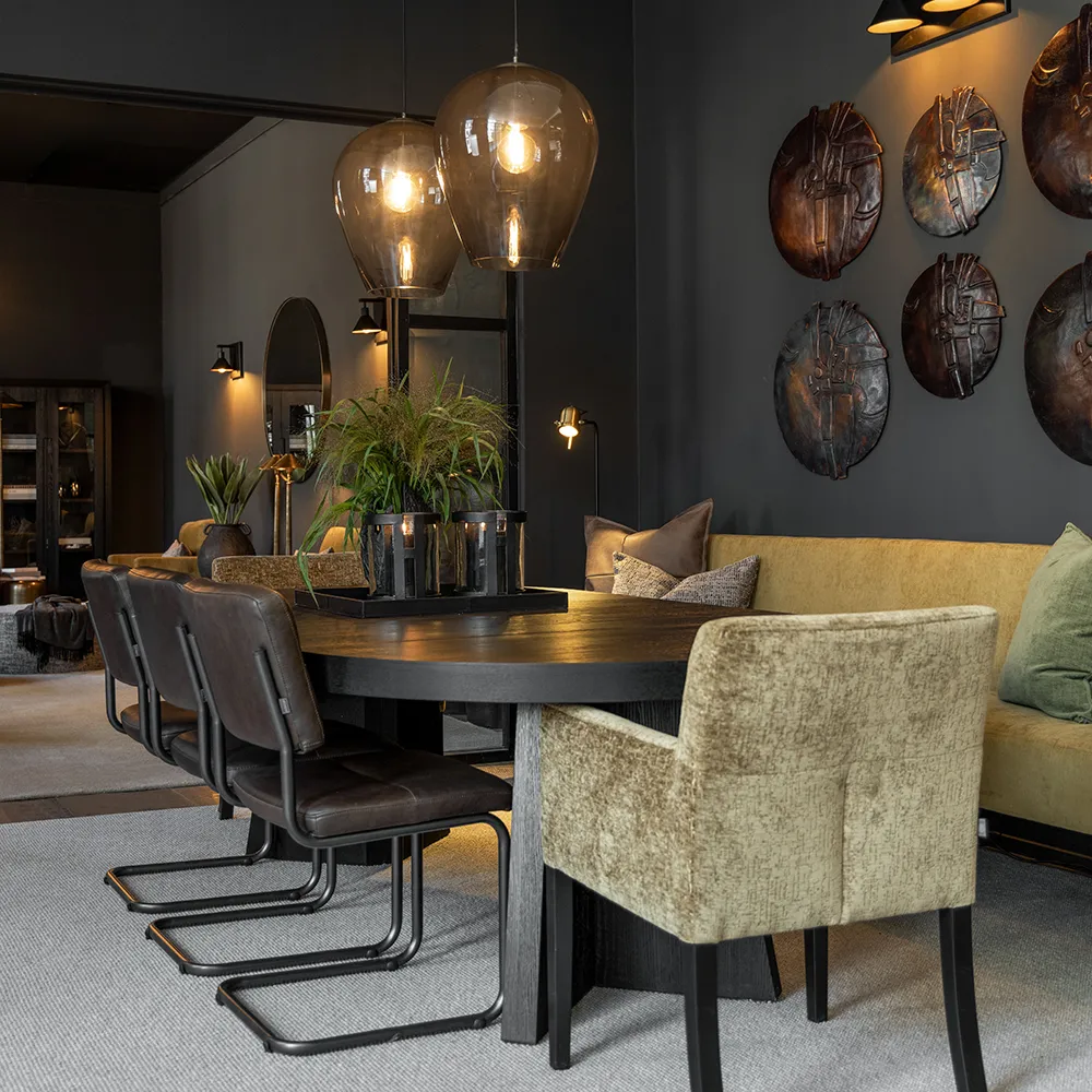 Trent utvidbart spisebord 130–250 X 130 cm svart Artwood