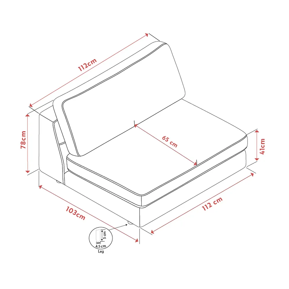 Duncan 1,5-seter stoff Robin lysegrå