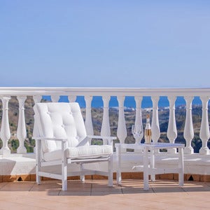 Rullebord med hjul aluminium hvid 