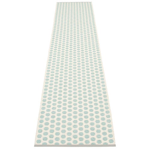 Noa matte 70x350 cm pale turquoise / vanilla / warm grey stripe 