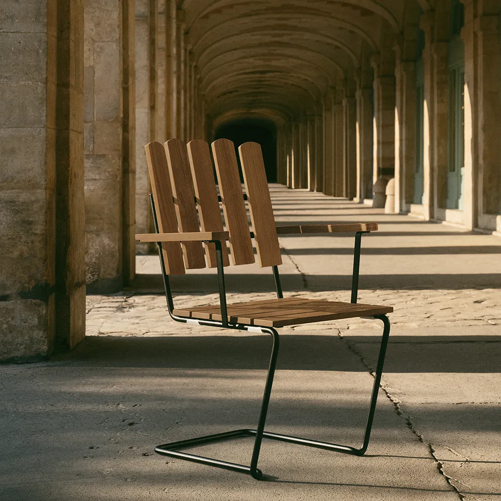 A2 Lenestol Oljet eik / svart ramme