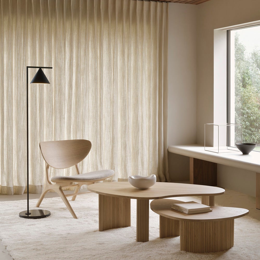 Boomerang salongbord eik 90x61 cm