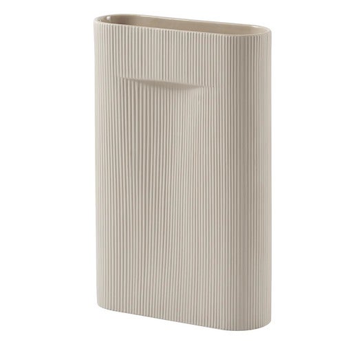 Ridge Vase H: 48,5 cm Beige