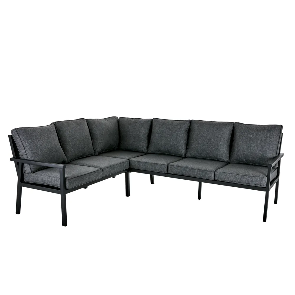 Rana hjørnesofa høy 252x195 cm svart