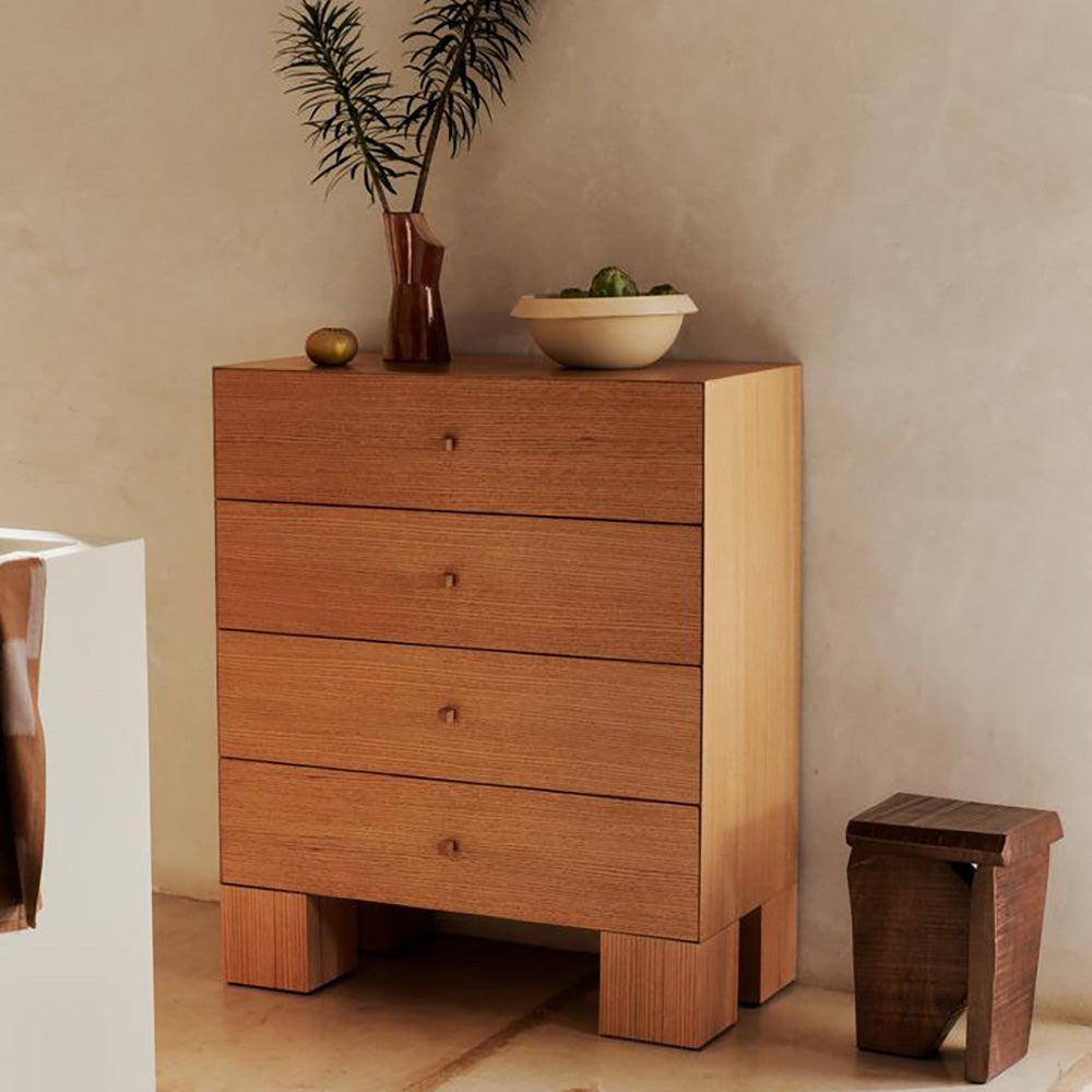  Kuben kommode 1x4 - Natural Oak Finer