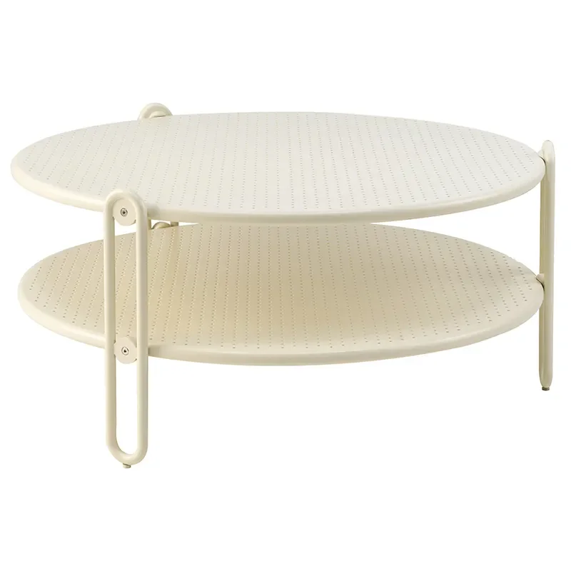 Blixt salongbord 85 cm Pearl White