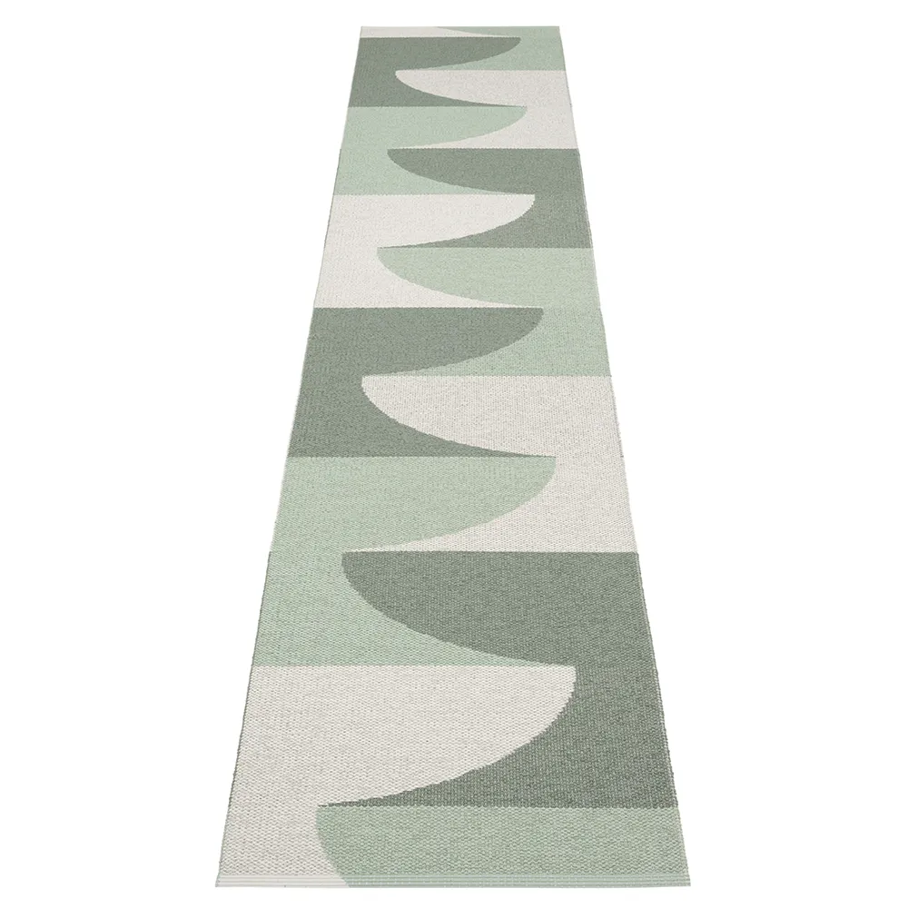 Hill teppe Army/Misty Mint/Fossil Grey 70 x 360cm