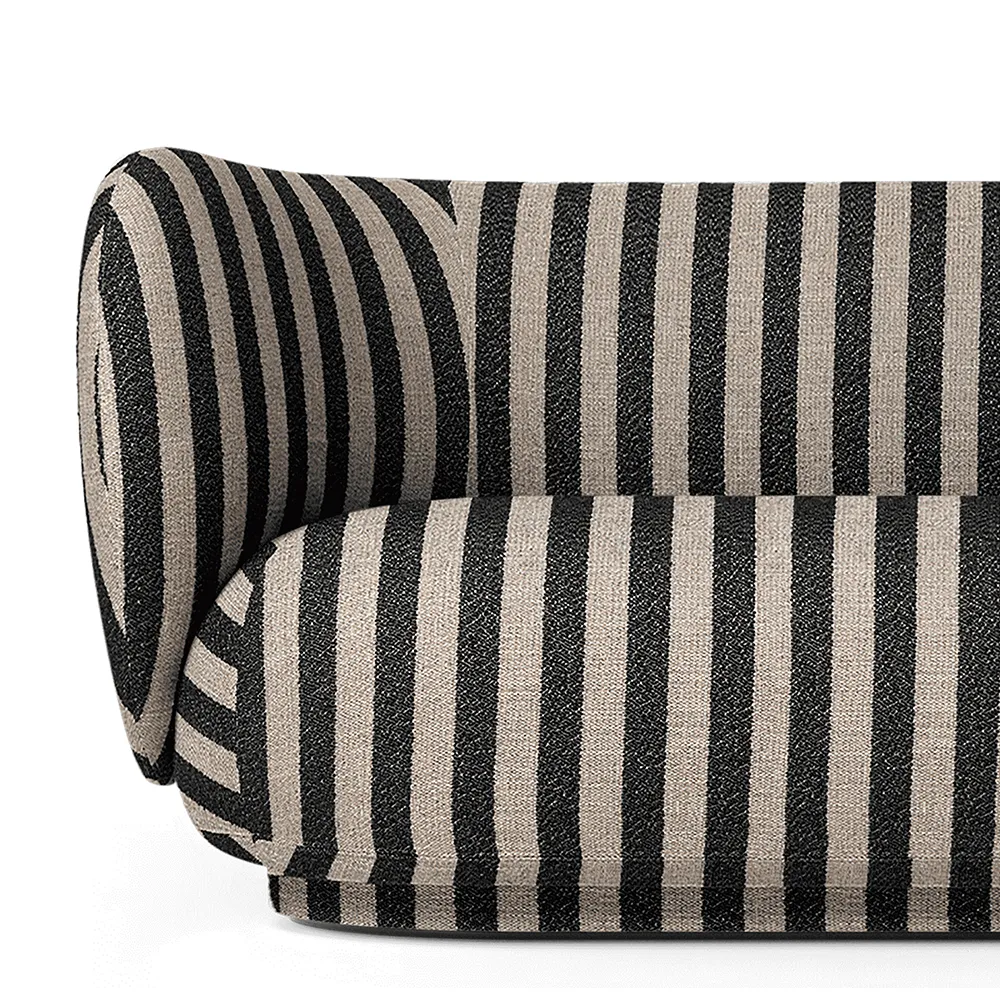 Rico 3-seter sofa Louisiana - Sand/Black