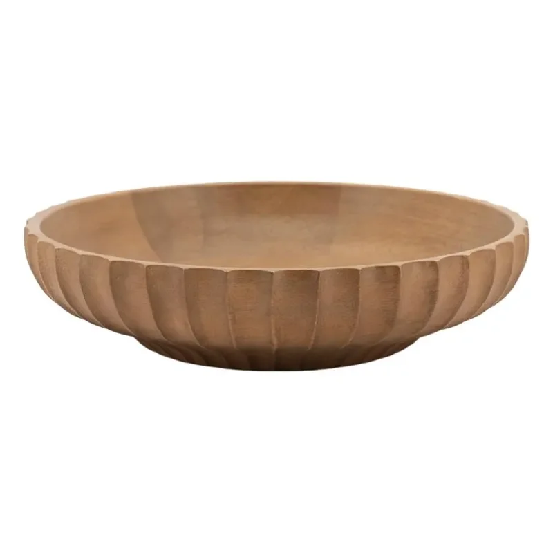 Yori large Skål 25x25x6 cm Mangotre Brun