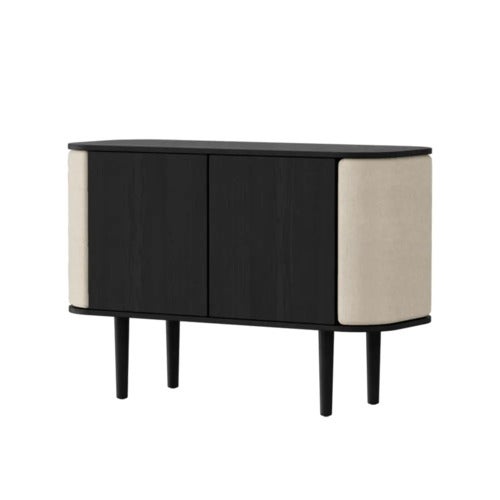 Treasures skap med 2 dører, svart eik/White Sands