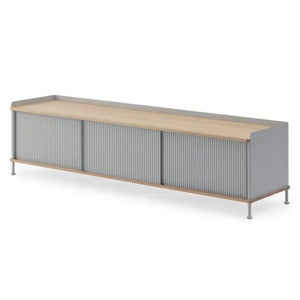 Enfold skjenk 186 x 45 cm  - oiled oak Grey