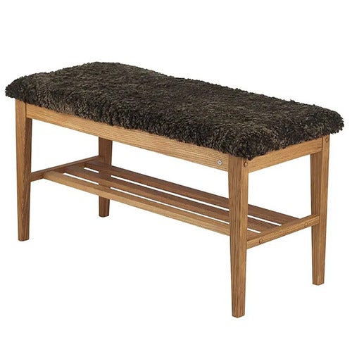 Nadja Bench Oljet eik/safeskinn brun