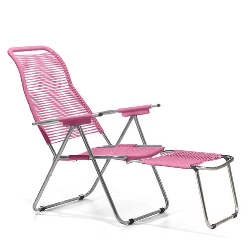 Spaghetti solstol pink matt aluminium