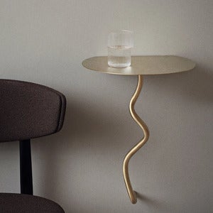 Curvature Wall Table - Brass