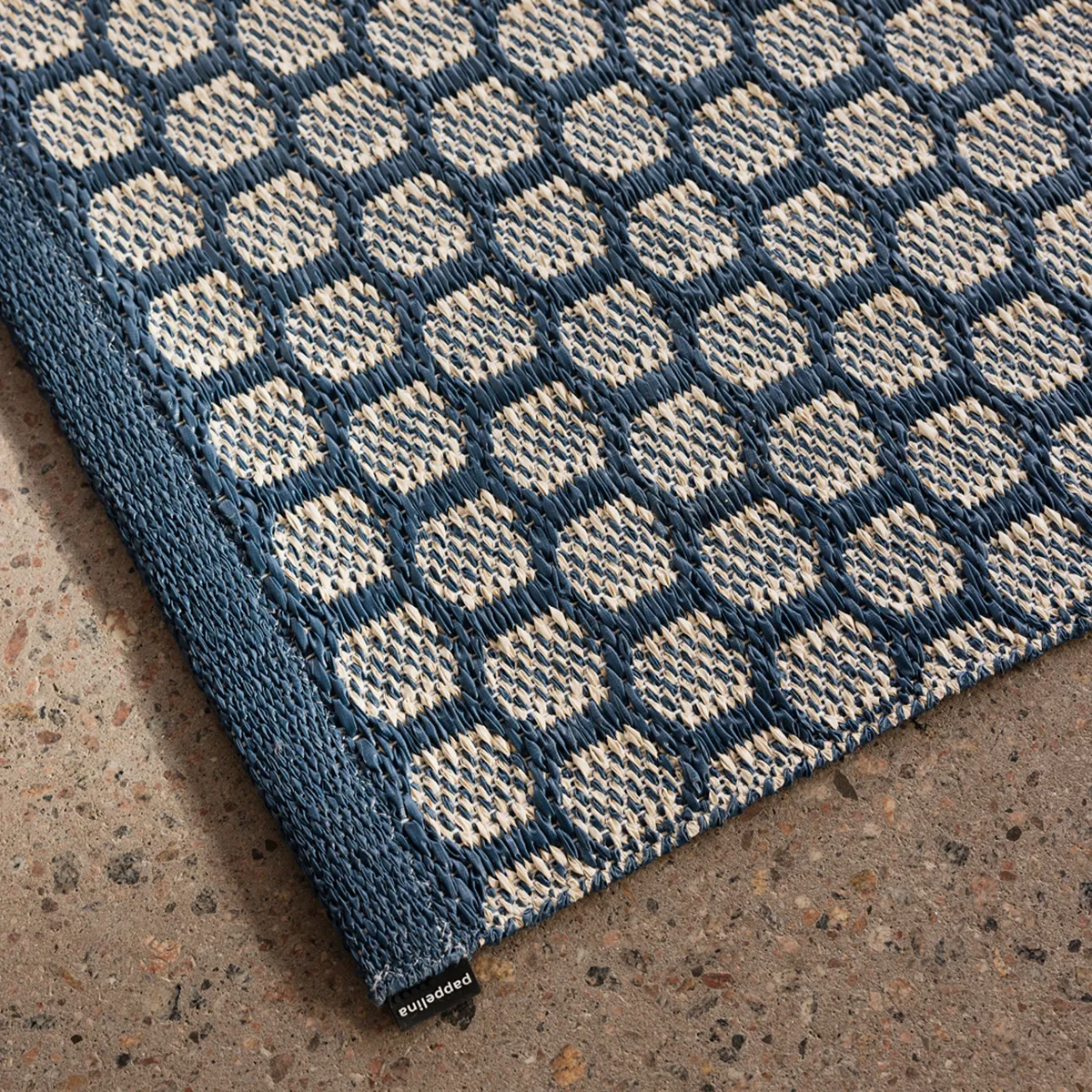 Vendbar Plastmatte MIMI Ocean Blue/Cream 70x50 cm