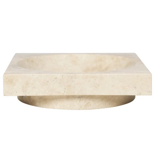 Hew Low Centrepiece - Travertine