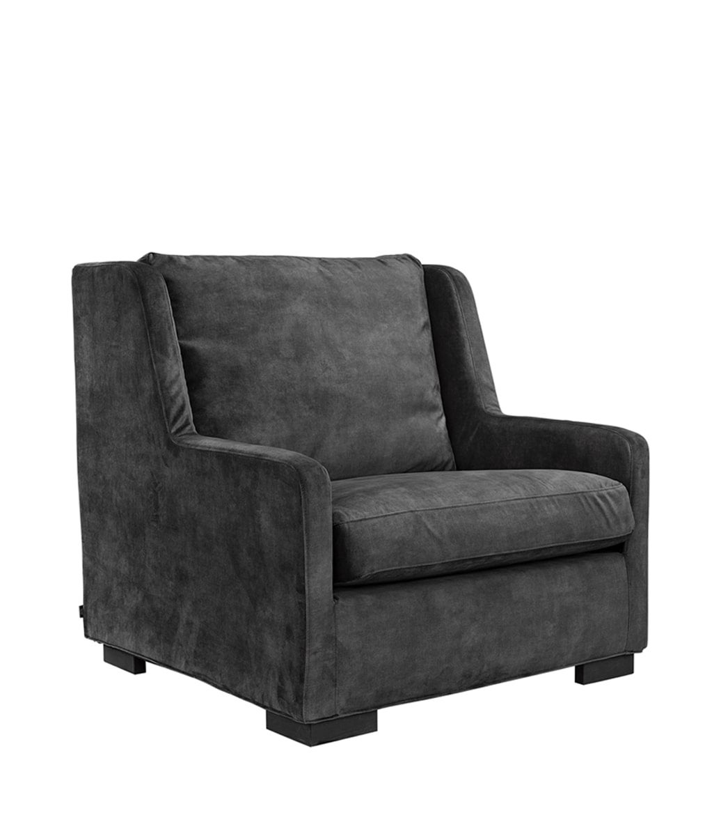 Dover lenestol møbeltrekk Velvet Dark Grey