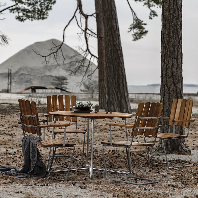 A2 Lenestol i oljet eik Grythyttan Stålmöbler