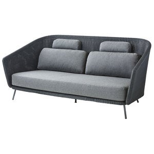 Mega Sofa Grey inkludert Airtouch-putesett