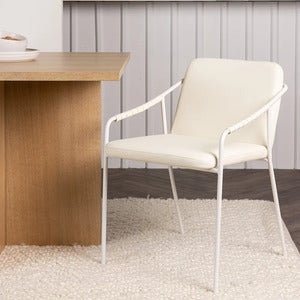 Tvist spisestol beige PU 2-pakning