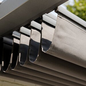 Prosail solseil harmonika vanntett 297x297cm grå