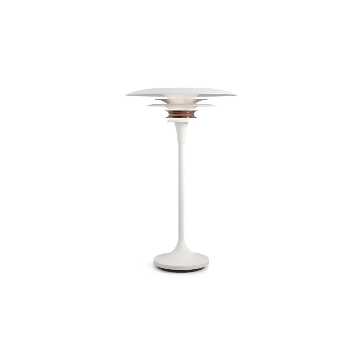 Diablo bordlampe Ø30 cm metall matt hvit/rosé sølv