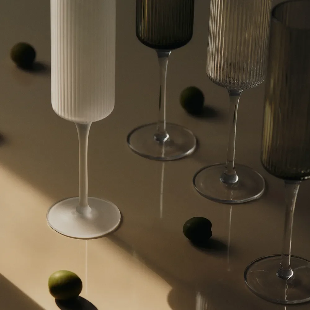 Champagneglass 2-pack Ripple Frosted