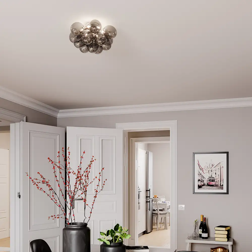 Gross plafond Ø30 cm Røykgrå