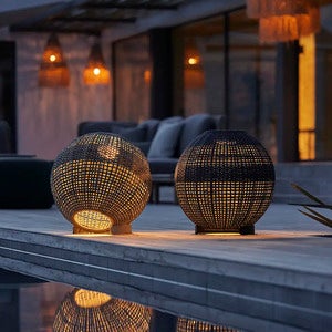 Illusion lampe rund Graphite, Soft Rope