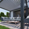 Pergola størrelse 3 x 3 metallic quartz grå