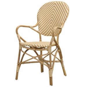 Isabell armlenestol Ivory/Honey