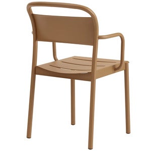Linear Steel Stol med armlener - Burnt Orange 