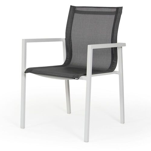 Belfort karmstol hvit aluminium Brafab