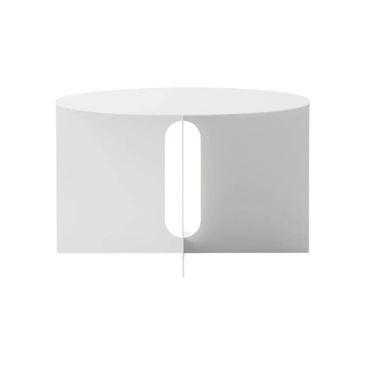 Androgyne Sidebord/understell Elfenbensfarget stål - Ø63 cm